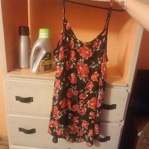 Floral rose tank top